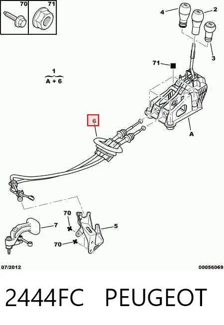 Трос КПП 2444FC Peugeot/Citroen