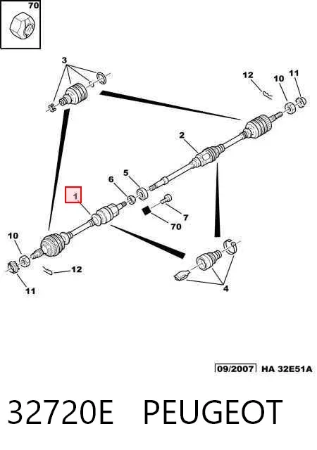 ШРУС наружный передний 32720E Peugeot/Citroen