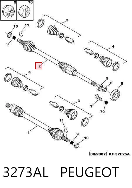 ШРУС наружный передний 3273AL Peugeot/Citroen