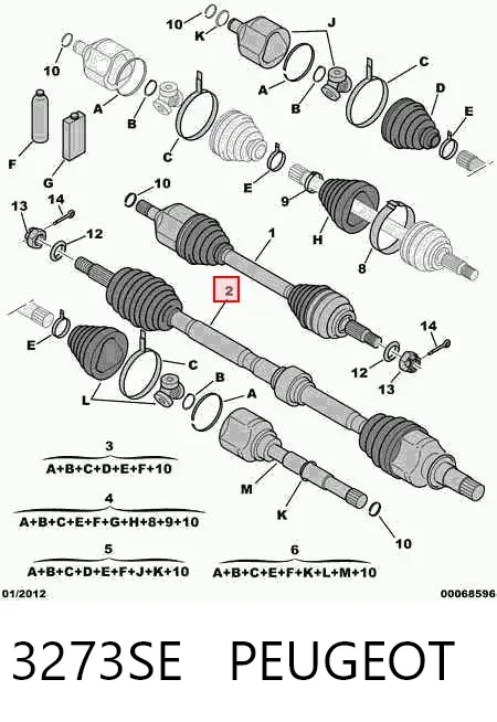 ШРУС наружный передний 3273SE Peugeot/Citroen