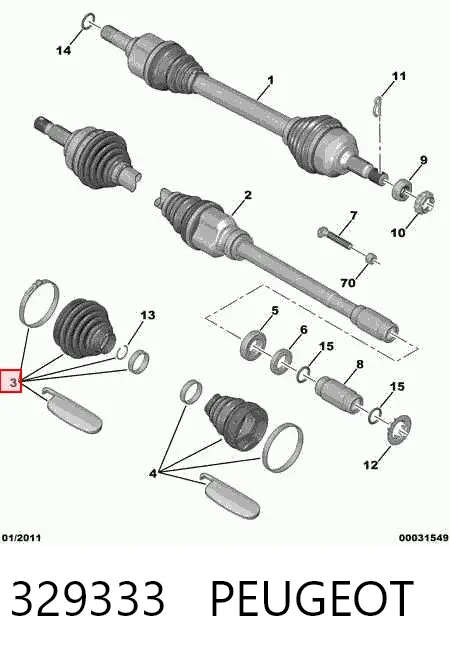 Пыльник ШРУСа наружный 329333 Peugeot/Citroen