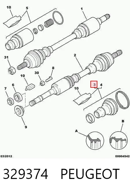 Пыльник ШРУСа наружный 329374 Peugeot/Citroen