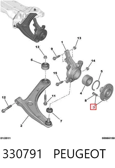 Передняя ступица 330791 Peugeot/Citroen