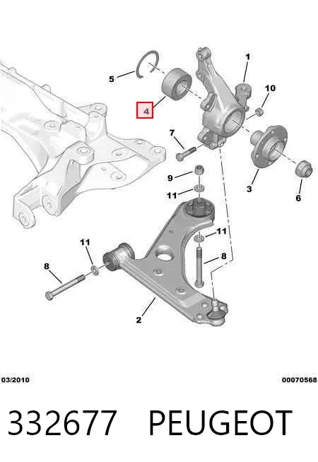 Подшипник ступицы 332677 Peugeot/Citroen