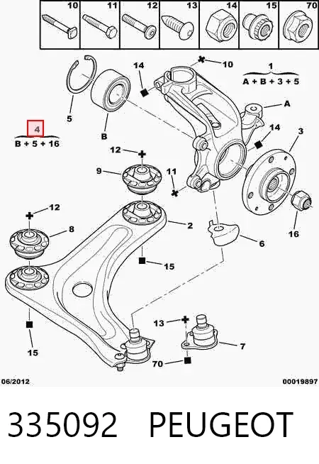 Подшипник ступицы 335092 Peugeot/Citroen