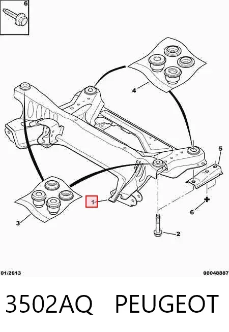 Подрамник передний 3502AQ Peugeot/Citroen