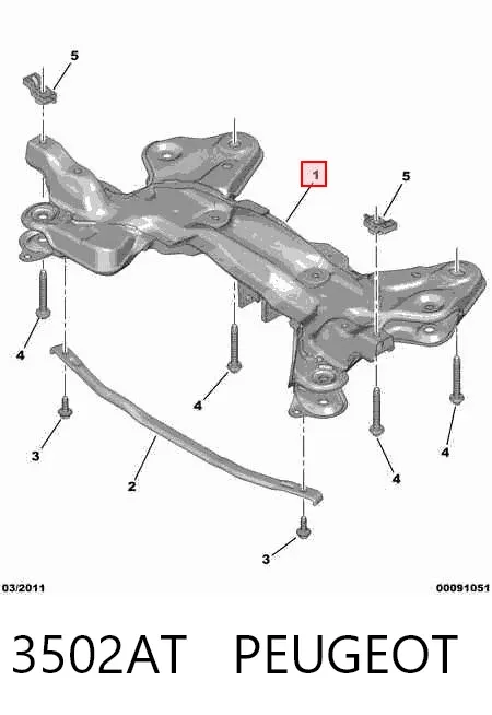 Подрамник передний 3502AT Peugeot/Citroen