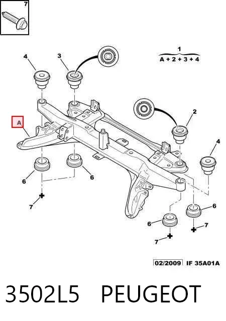 Подрамник передний 3502L5 Peugeot/Citroen