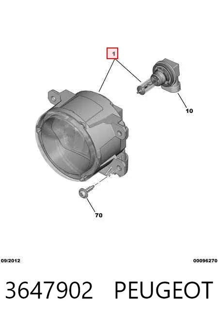 Противотуманки 3647902 Peugeot/Citroen