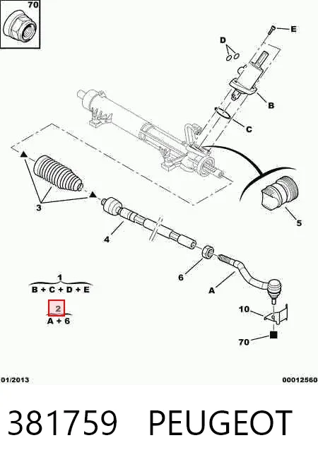 Рулевой наконечник 381759 Peugeot/Citroen