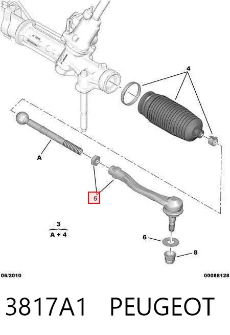 Рулевой наконечник 3817A1 Peugeot/Citroen