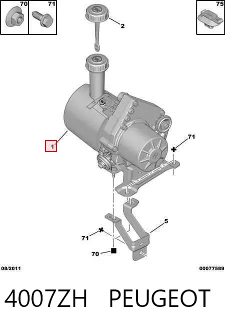 Насос ГУР 4007ZH Peugeot/Citroen