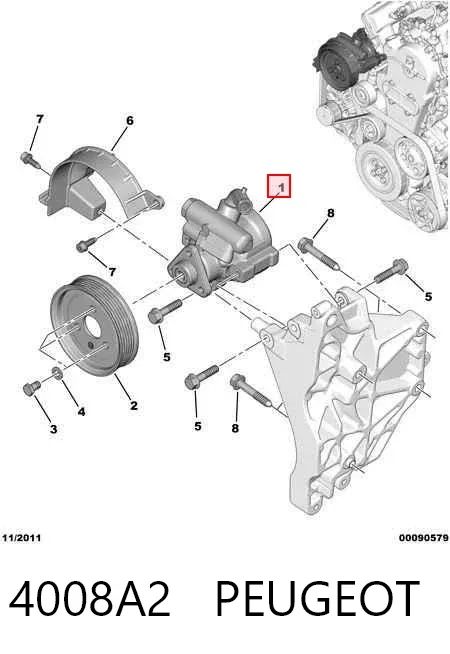 Насос ГУР 4008A2 Peugeot/Citroen