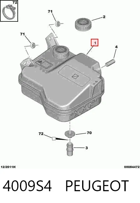 Бачок ГУР 4009S4 Peugeot/Citroen