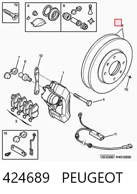 Передние тормозные диски 424689 Peugeot/Citroen