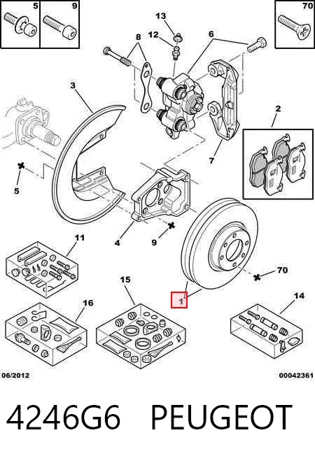 Тормозные диски 4246G6 Peugeot/Citroen