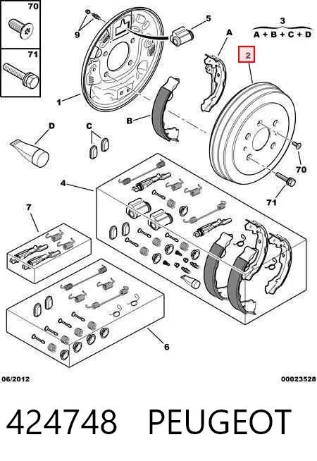 Тормозной барабан 424748 Peugeot/Citroen