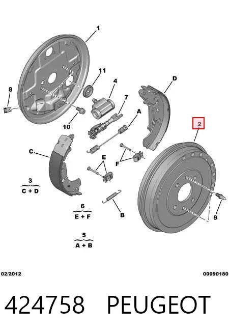 Тормозной барабан 424758 Peugeot/Citroen