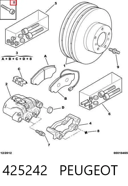 Передние тормозные колодки 425242 Peugeot/Citroen