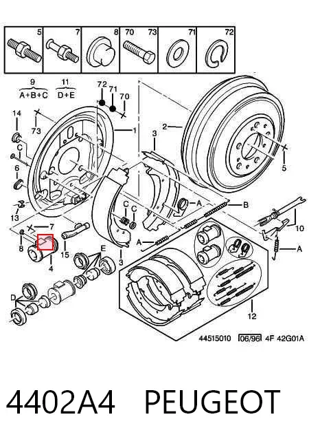 Цилиндр тормозной колесный 4402A4 Peugeot/Citroen
