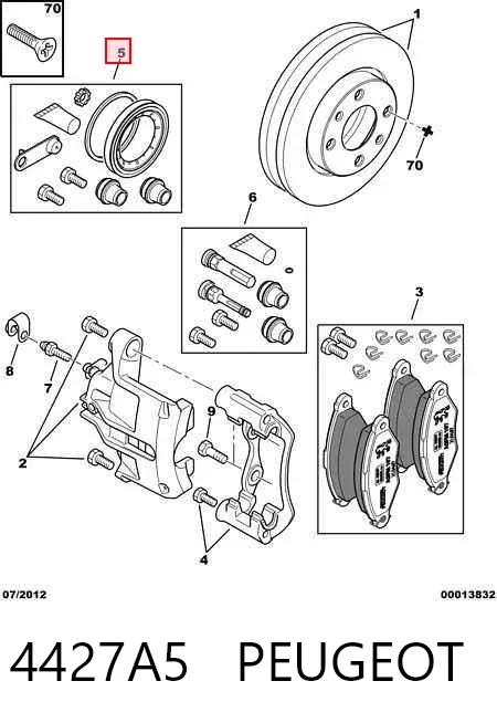 Ремкомплект переднего суппорта 4427A5 Peugeot/Citroen