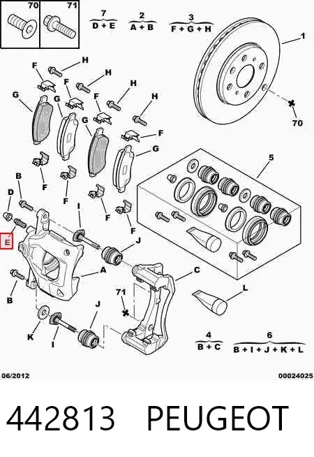 Штуцер прокачки суппорта тормозного переднего 442813 Peugeot/Citroen