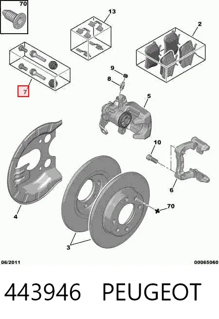Ремкомплект суппорта 443946 Peugeot/Citroen