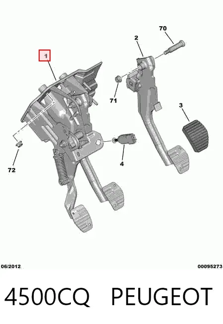 Педаль тормоза 4500CQ Peugeot/Citroen
