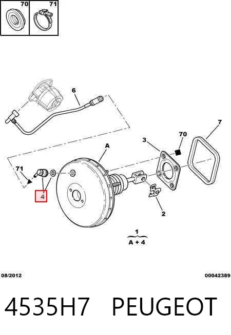 Усилитель тормозов 4535H7 Peugeot/Citroen