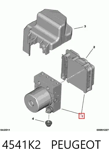 Блок АБС 4541K2 Peugeot/Citroen