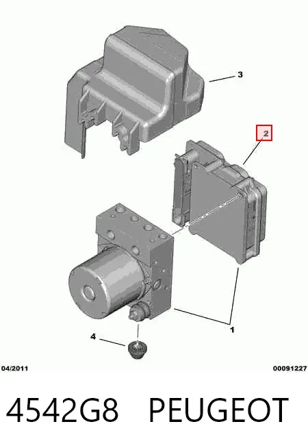 Блок АБС 4542G8 Peugeot/Citroen