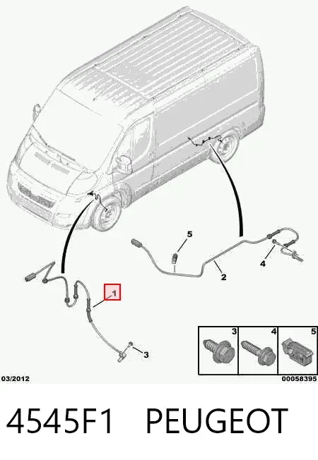 Датчик АБС передний 4545F1 Peugeot/Citroen