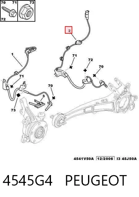 Датчик АБС задний левый 4545G4 Peugeot/Citroen