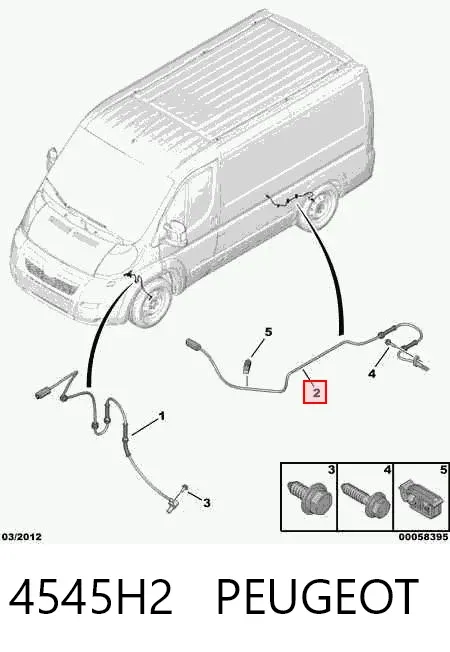 Датчик АБС задний 4545H2 Peugeot/Citroen