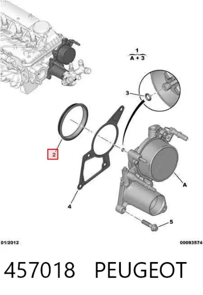 Прокладка вакуумного насоса PEUGEOT 457018