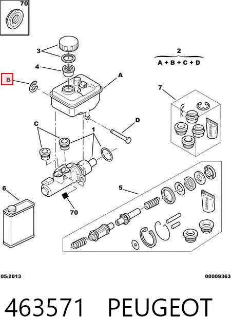 Бачок тормозной 463571 Peugeot/Citroen