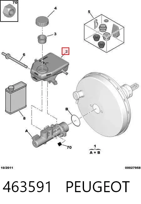 Бачок тормозной 463591 Peugeot/Citroen