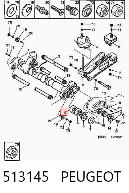 Подшипник торсиона 513145 Peugeot/Citroen