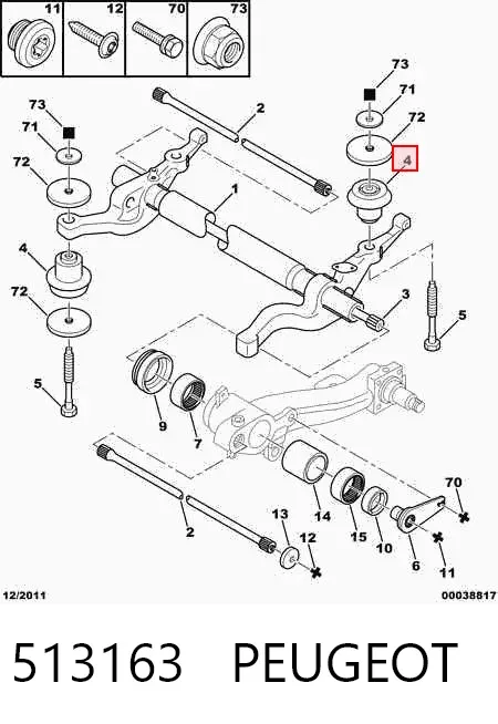 Сайлентблок задней балки 513163 Peugeot/Citroen