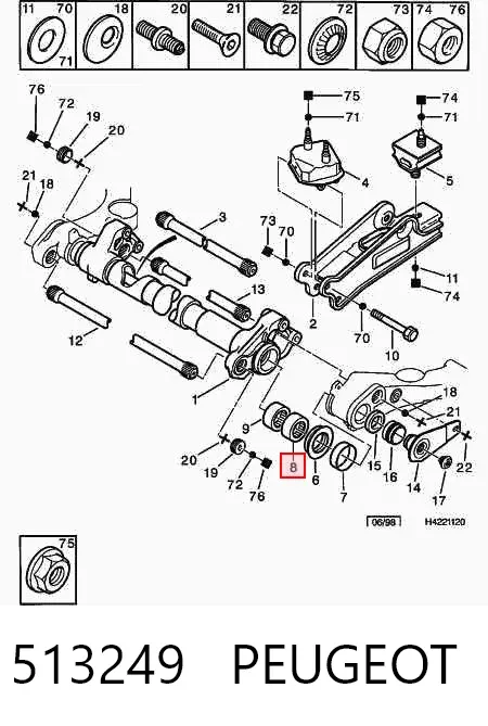 Подшипник торсиона 513249 Peugeot/Citroen
