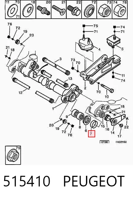 Сальник торсиона 515410 Peugeot/Citroen