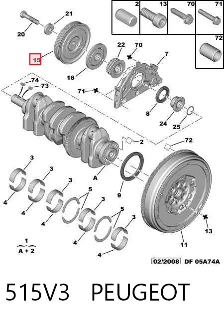 Шкив коленвала 515V3 Peugeot/Citroen