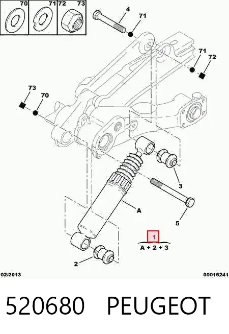 Амортизатор задний 520680 Peugeot/Citroen