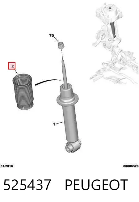 Пыльник амортизатора 525437 Peugeot/Citroen