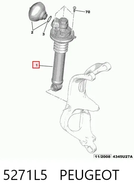 Амортизатор передний левый 5271L5 Peugeot/Citroen