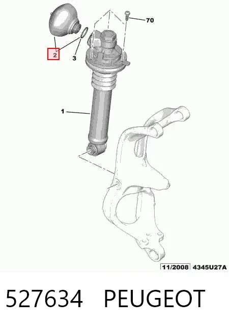 Гидроаккумулятор системы амортизации передний 527634 Peugeot/Citroen