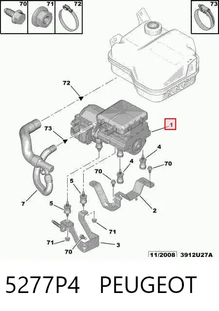Насос гидравлической системы (амортизаторов) 5277P4 Peugeot/Citroen