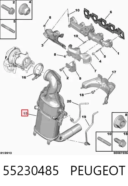 Сажевый фильтр 55230485 Peugeot/Citroen