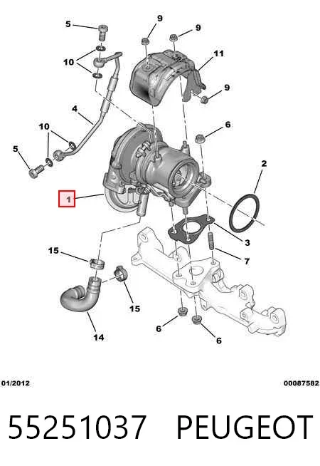 Турбина 55251037 Peugeot/Citroen