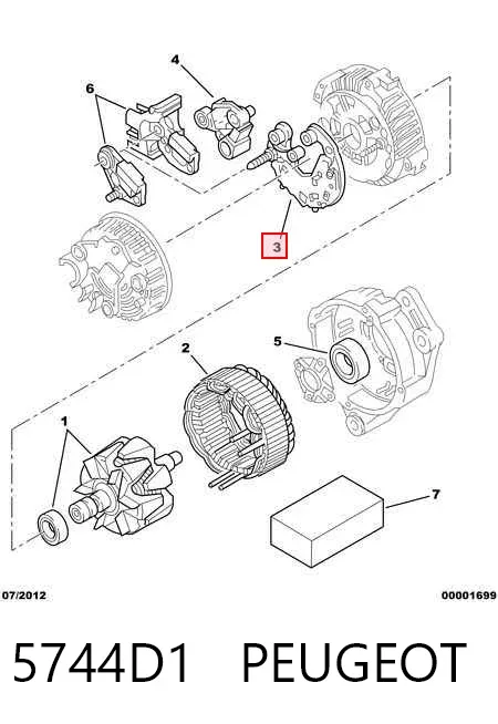 Диодный мост 5744D1 Peugeot/Citroen